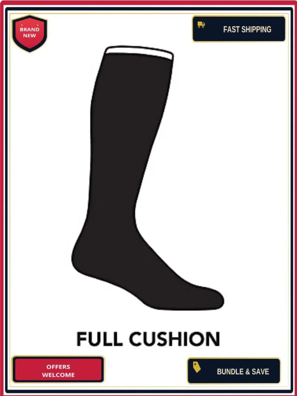 Men's Merino Wool Over Calf Cushion Hiking Socks - Seamless, All Weather